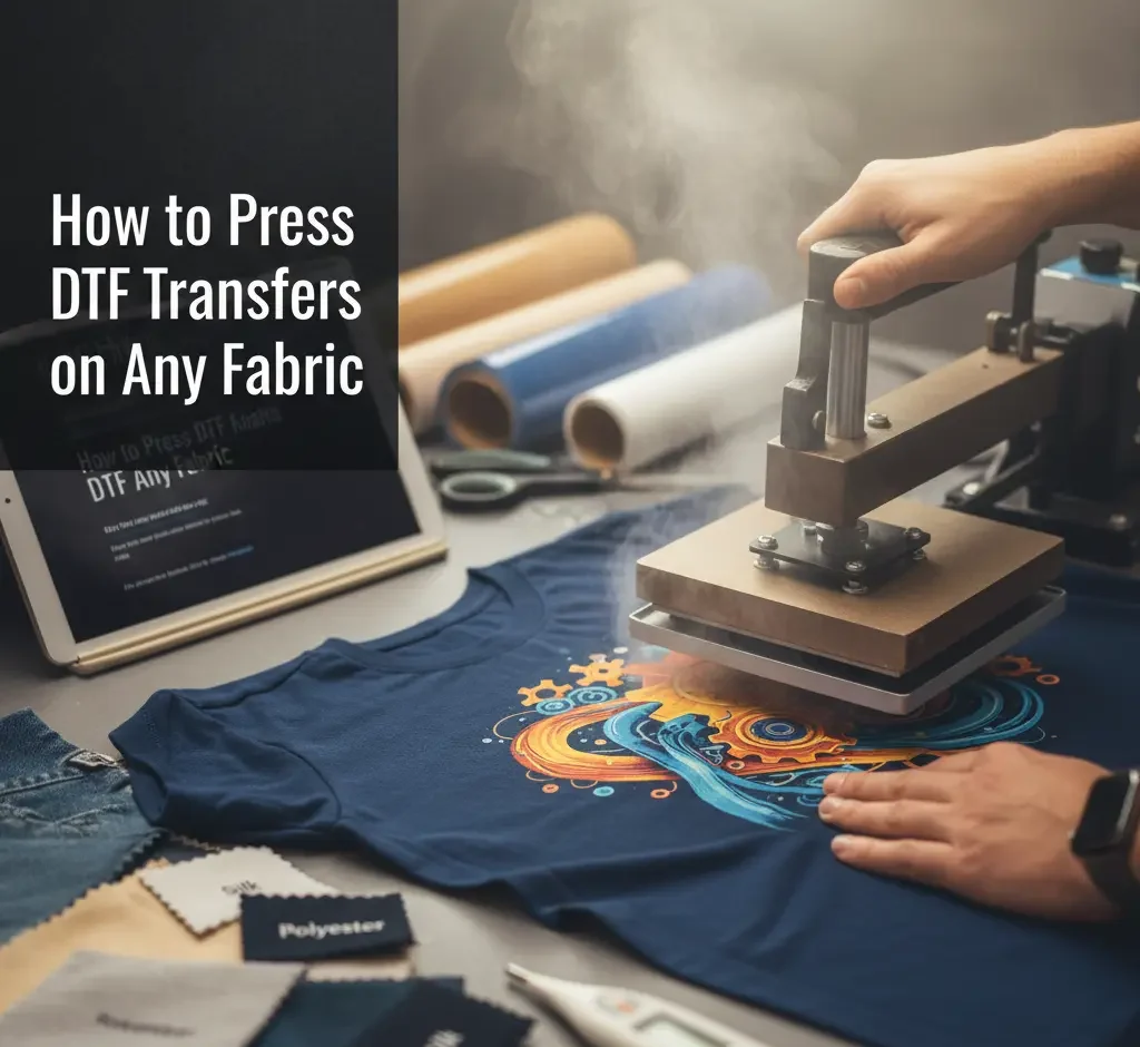How to Press DTF Transfer on Febrics