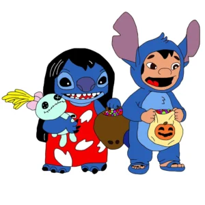 Stitch & Lilo Halloween DTF Transfer