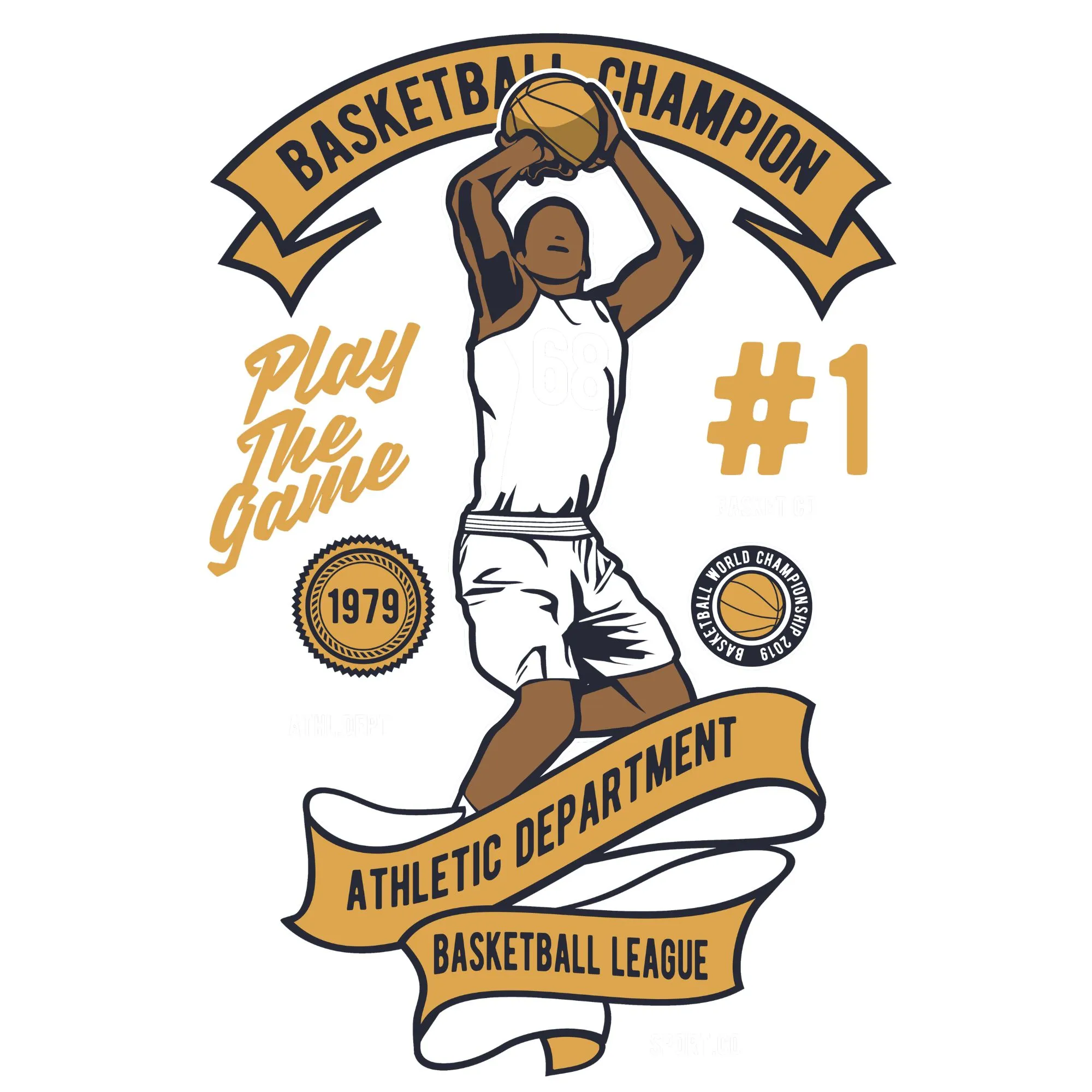 Basketball Champion Athlete DTF Transfer – Game Day Print