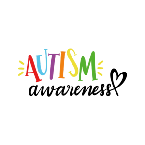 Autism Awareness Colorful Text DTF Transfer