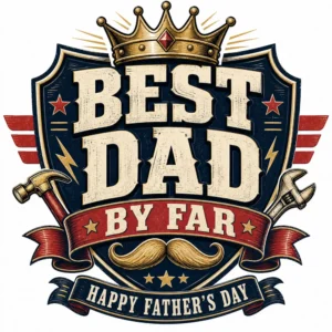 Best Dad By Far DTF Transfer
