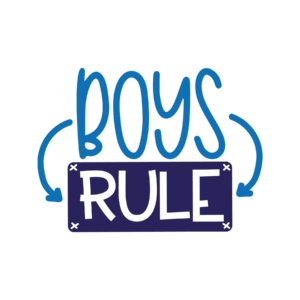 Boys Rule Funny Kids DTF Transfer