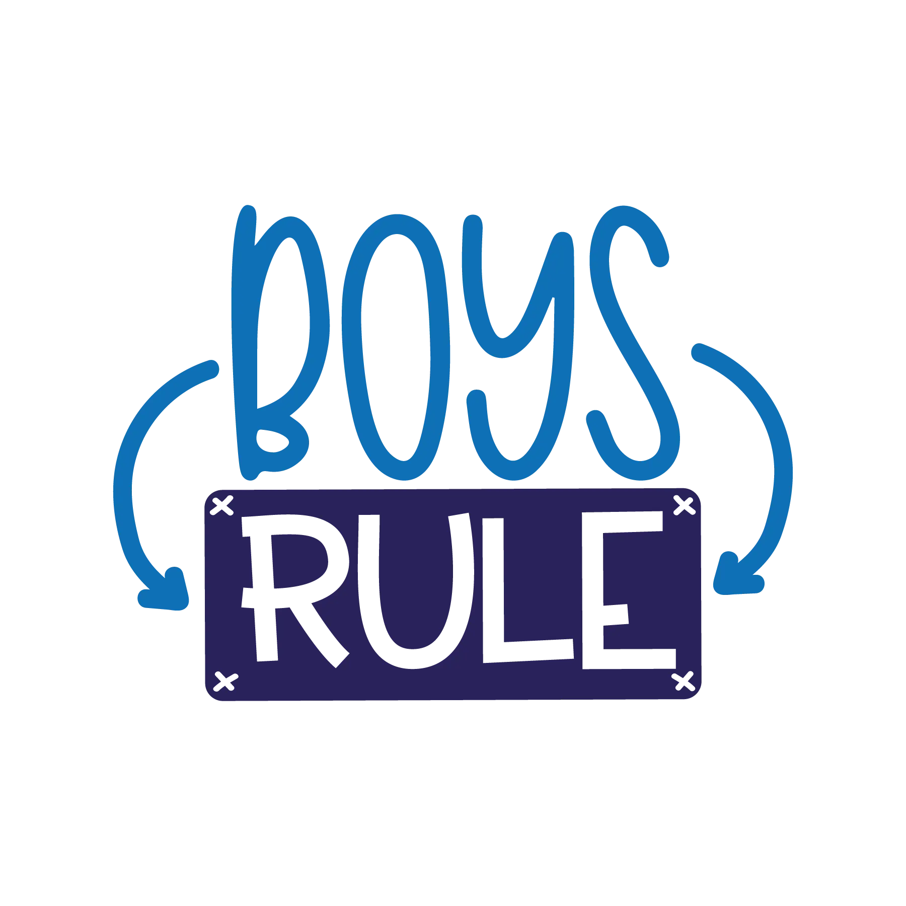 Boys Rule Funny Kids DTF Transfer