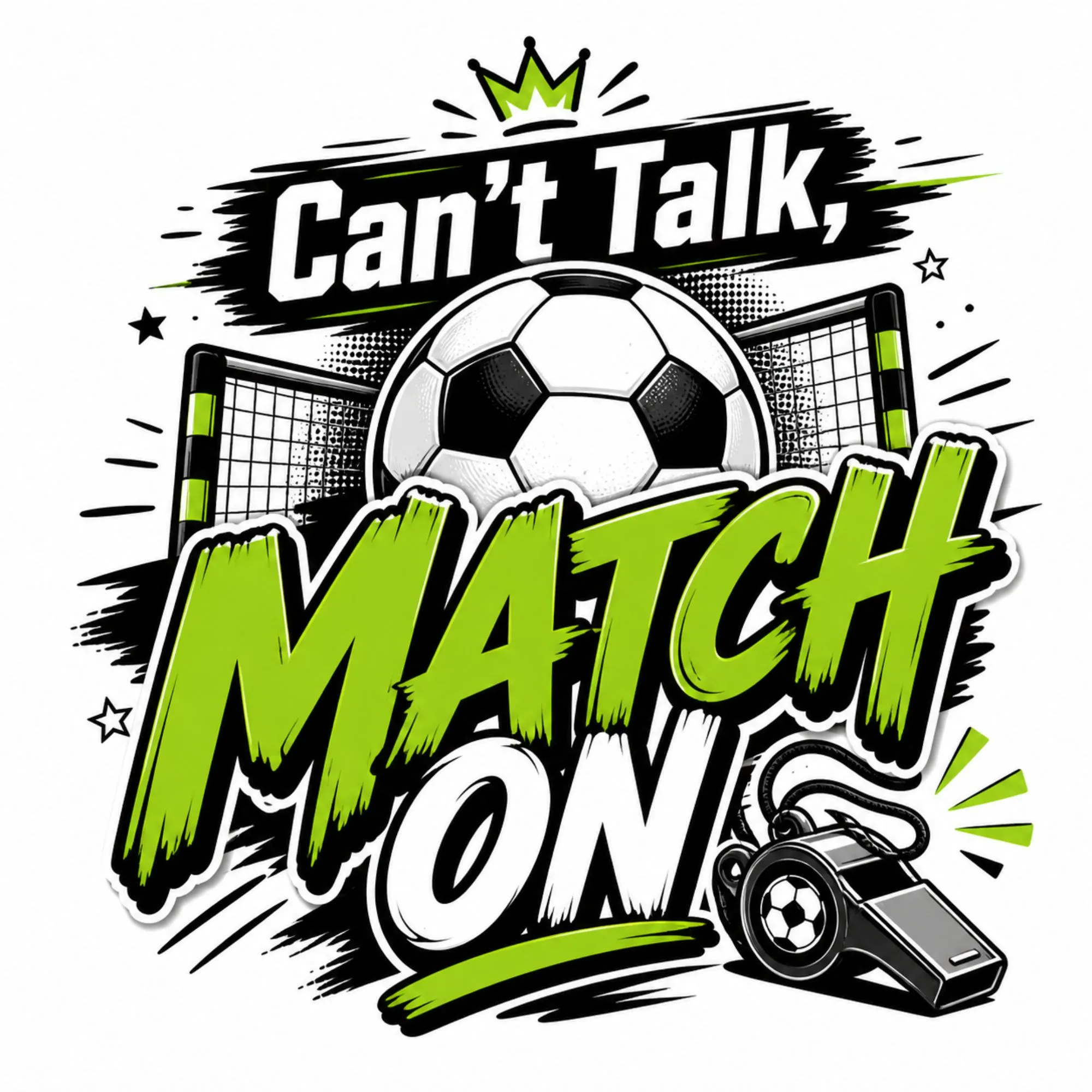 Can’t Talk Match On DTF Transfer