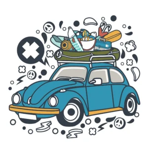 Fishing Car Tour DTF Transfer