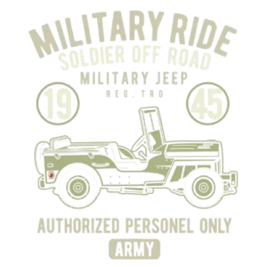 Military Ride Vintage Army DTF Transfer
