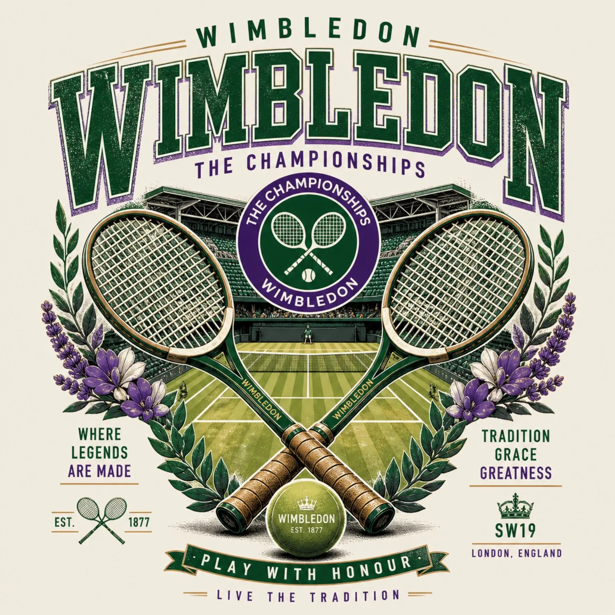 Wimbledon Championships DTF Transfer