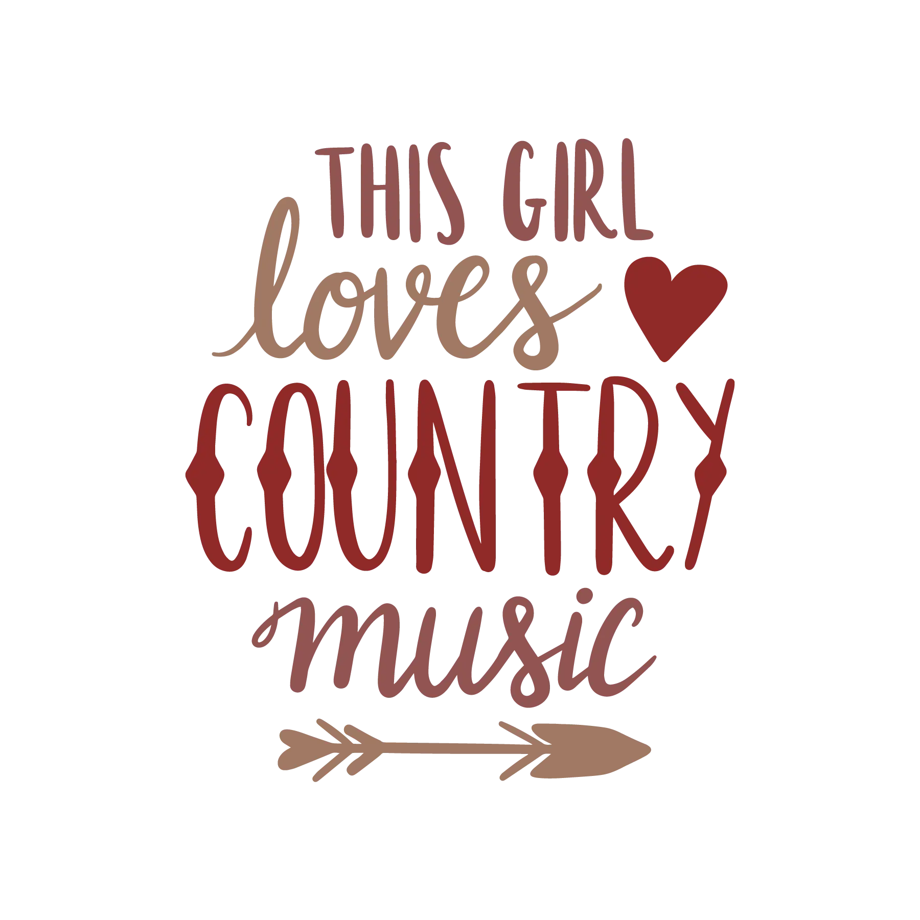 This Girl Loves Country Music DTF Transfer